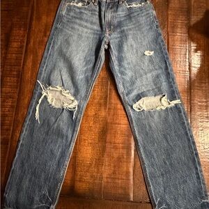 American Eagle Outfitters Ripped Blue Jeans
